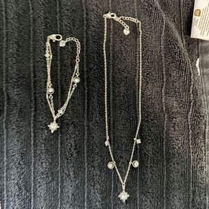 Brighton Silver Star Necklace and Bracelet Set